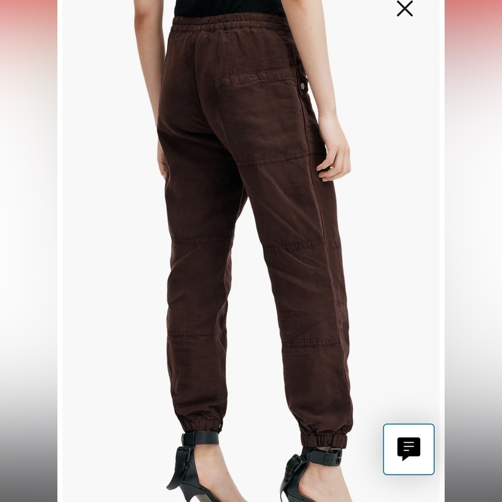 All Saints Val Cargo Joggers in Dark Wine - Picture 2 of 8